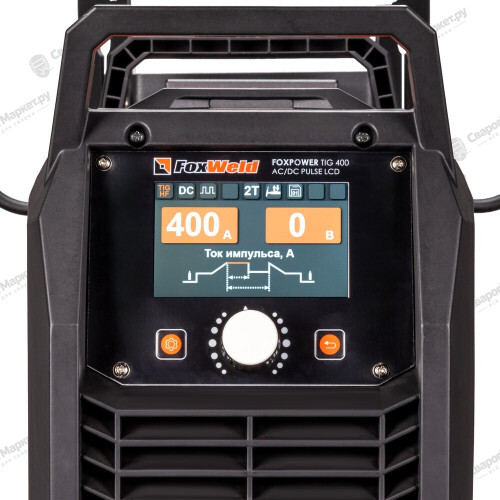 Аппарат аргонодуговой сварки FoxWeld FOXPOWER TIG 400 AC/DC PULSE LCD (Сварочный источник FOXPOWER TIG 400 AC DC PULSE LCD + Блок жидкостного охлаждения FOXPOWER COOL-1 MT + Тележка FOXPOWER MT-1)-6