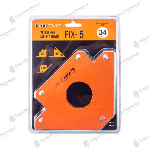 Угольник магнитный FoxWeld FIX-5 (45/90/135град, до 34кг)-4