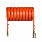 Спиральный воздушный шланг с фитингами Rapid,10 бар, 8х6 мм, 10 м. FoxWeld AERO