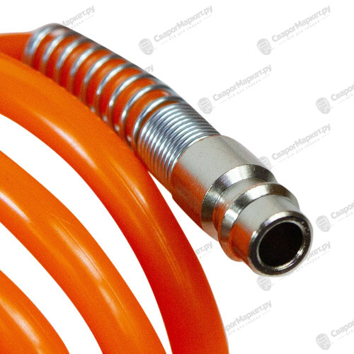 Спиральный воздушный шланг с фитингами Rapid,10 бар, 8х6 мм, 15 м. FoxWeld AERO-2