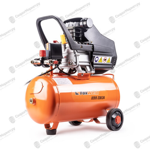 Компрессор масляный коаксиальный FoxWeld AERO 220/24 с комплектом-2