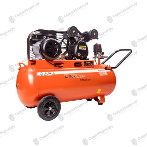 Компрессор масляный ременной FoxWeld AERO 380/100-1