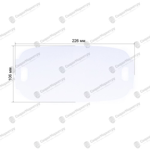 Поликарбонатное стекло FoxWeld 226х106мм-1