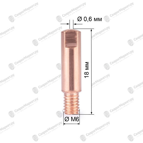 Наконечник M5х0.6 Varteg (140.0002, пр-во FoxWeld/КНР)-1