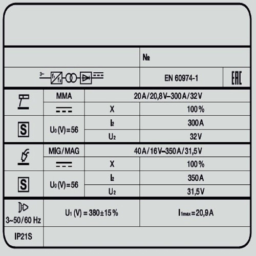 Сварочный полуавтомат FoxWeld INVERMIG 351 PWE-6