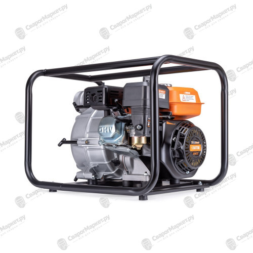Мотопомпа бензиновая FoxWeld 1350T80 для грязной воды-4