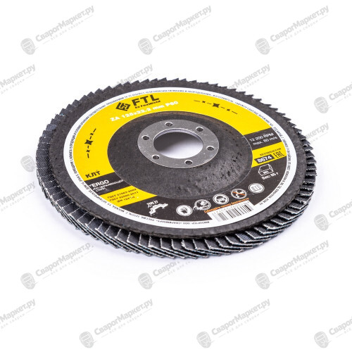 Круг лепестковый для шлифования по нержавеющей стали FTL Ergo цирконий 27 125 х 22,2 мм P60-1