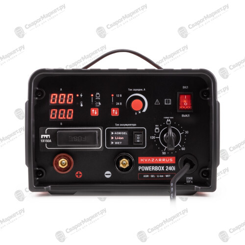 Инверторное пуско-зарядное устройство KVAZARRUS PowerBox 240i, таймер, цветная коробка-2