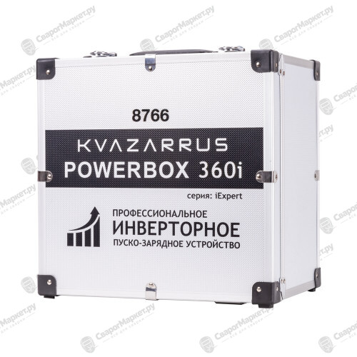 Инверторное пуско-зарядное устройство KVAZARRUS PowerBox 360i, таймер, алюминиевый кейс-6