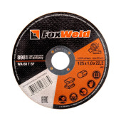 Круг отрезной по металлу FOXWELD WA 60 T BF, 125 х 1,0 х 22,2 мм