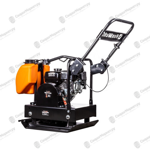 Виброплита FoxWeld PC 100/30, прямоходная, двигатель Lifan 168F-2, вес 100 кг, центробежная сила 30 кН, бак с водой, транспорт. колёса-4