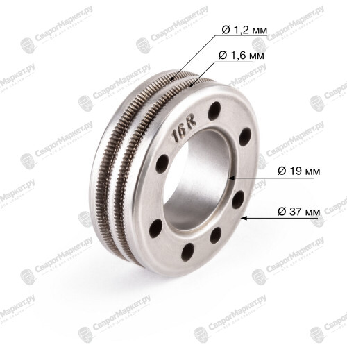 Ролик FoxWeld WECO 1.2/1.6 D=37 d=19 VK-1