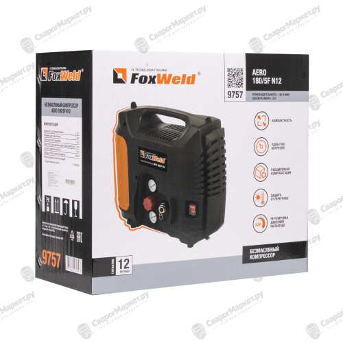 Компрессор безмасляный FoxWeld AERO 180/5F N12-9