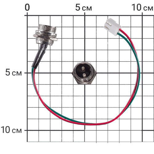 Разъём 2 pin панельный CUT45(L207)